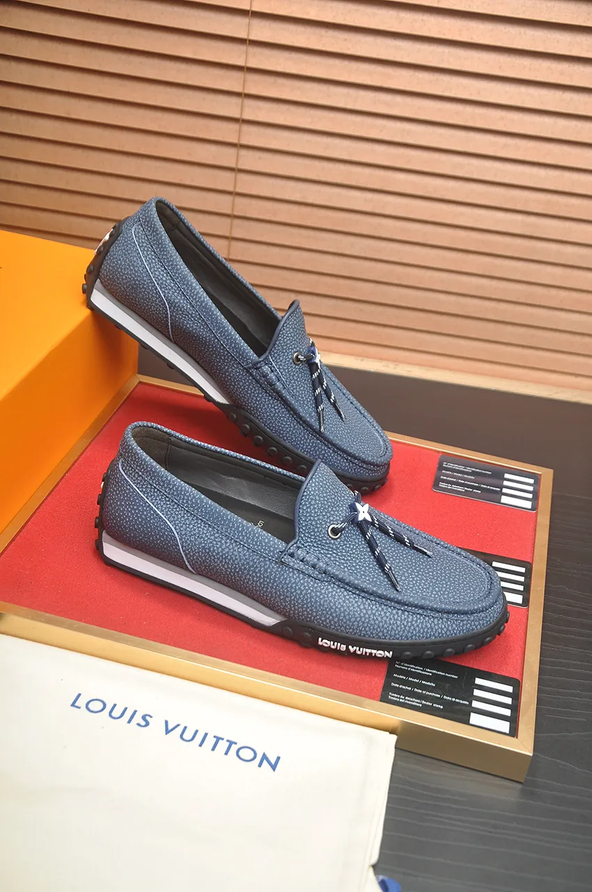 Men's men's shoes💰660💶[LOUIS VUITTON] (original order) new style🍀LV Louis Vuitton* - top version of LV classic beanie shoes! Made of imported original single cowhide, original leather side strips and wear-resistant rubber outsole! High quality products! Code number 39-45 (45 customized)